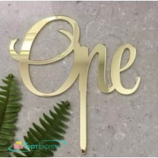 Топпер торцевой ONE №3, золото на ножке