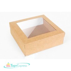 Коробка складная 160х160х30 крафт