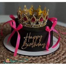 Топпер Happy Birthday №52 9см, золото