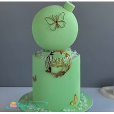 Набор топперов Happy birthday бабочки, золото