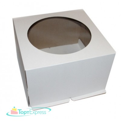 Коробка 240х240х180 с окном белая