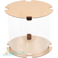 Коробка ТУБУС 300х340 белая/золото