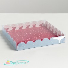 Коробка для кондитерских изделий Подарочек для тебя 21х21х3см 4386221