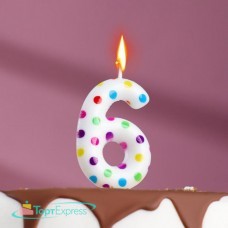 Свеча цифра 6 День рождения 4693313
