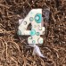 Пряник фигурный расписной в глазури "Цифра 4" голубой принт