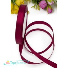Лента атласная 10мм/бордовый 037/25м