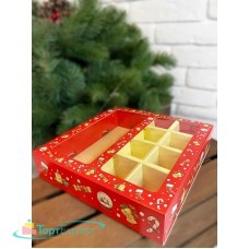Коробка для 8 конфет + для шок. плитки Сладкий праздник