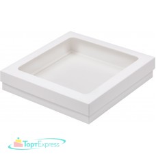 Коробка 200х200х40 БЕЛАЯ для клубники в шоколаде