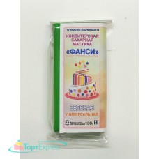 Мастика сахарная универсальная Фанси, зеленая,100 гр