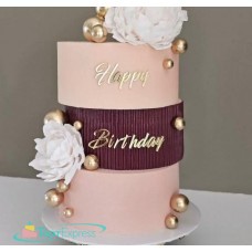 Топпер Happy Birthday №100, золото