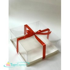 Коробка под торт 205х205х100 с прозрачным куполом