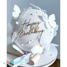 Топпер акриловый "Happy Birthday №15" золото