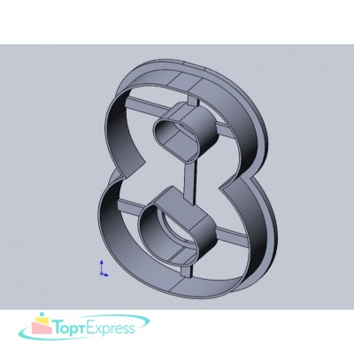 Вырубка Цифра 8 скос 8см арт.1268_8