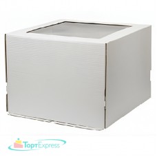 Коробка 220х220х300 с окном МИКРОГОФРОКАРТОН