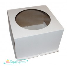 Коробка 280х280х180 с окном белая