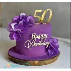 Топпер Happy Birthday №66, золото