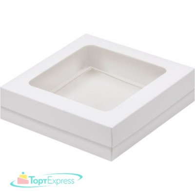 Коробка 150х150х40 БЕЛАЯ для клубники в шоколаде