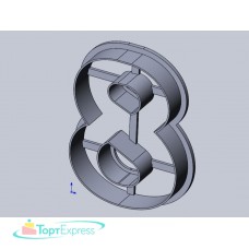 Вырубка Цифра 8 скос 10,5см арт.1268_10,5
