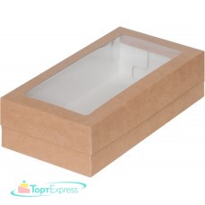 Коробка 210х110х55 с прямоугольным окошком КРАФТ