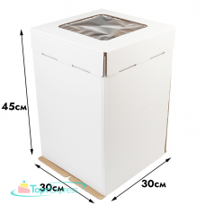 Коробка 300х300х450 белая с окном