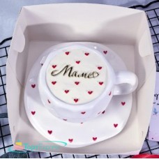 Топпер акриловый Маме с сердцем 6*1,5см
