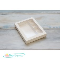Коробка для 4 конфет + для шок. плитки 170х80 с пластиковой крышкой