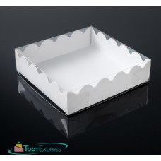 Коробка для печенья и пряников 120х120х30 БЕЛАЯ