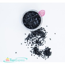 Пищевые блестки ЧЕРНЫЙ "Sweety Kit" 3 фракция (3-5 мм) 5 г