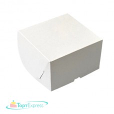 Коробка для 4 капкейков 160х160х100 без окна БЕЛАЯ