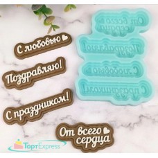 Силиконовая форма №2069 Поздравление