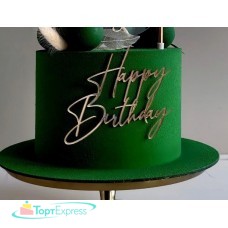 Топпер Happy Birthday №104, золото