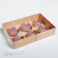 Коробка Новогодняя посылка 17х12х3см 4406637