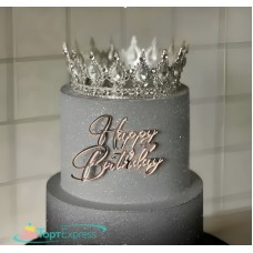 Топпер акриловый Happy Birthday №34 золото