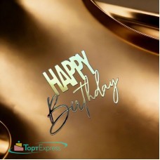 Топпер Happy Birthday №80(1) золото