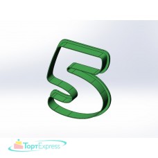 Вырубка Цифра 5 10см арт.0256_10